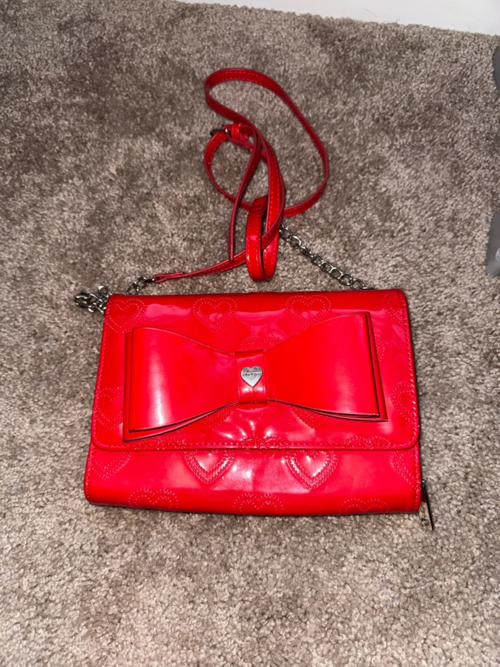 Betsy Johnson Red Crossbody Bag